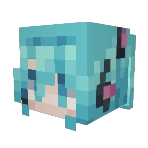 kapsoura Minecraft avatar head, 3D render