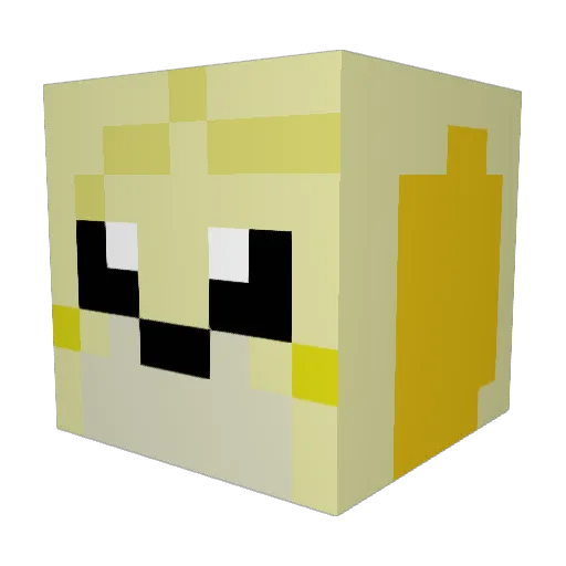 kaptaincarl Minecraft avatar head, 3D render