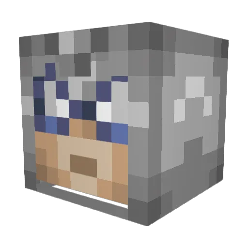 kaptainusa Minecraft avatar head, 3D render