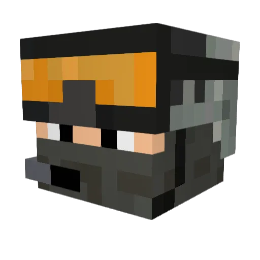 kaptein05 Minecraft avatar head, 3D render
