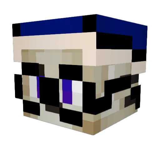 kapteinkid Minecraft avatar head, 3D render