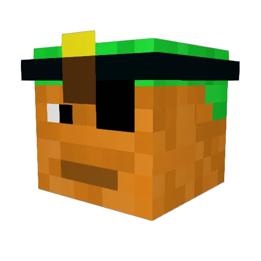 kaptenikalsari Minecraft avatar head, 3D render