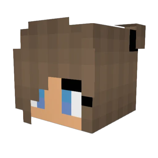 kara2_ Minecraft avatar head, 3D render