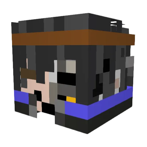 karaage1212 Minecraft avatar head, 3D render