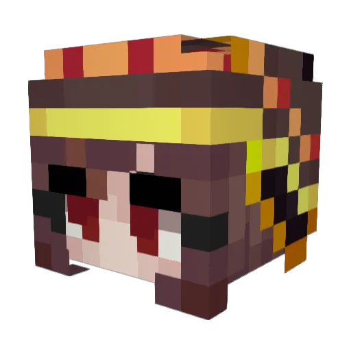 karaage511 Minecraft avatar head, 3D render