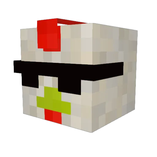 karaage_3 Minecraft avatar head, 3D render