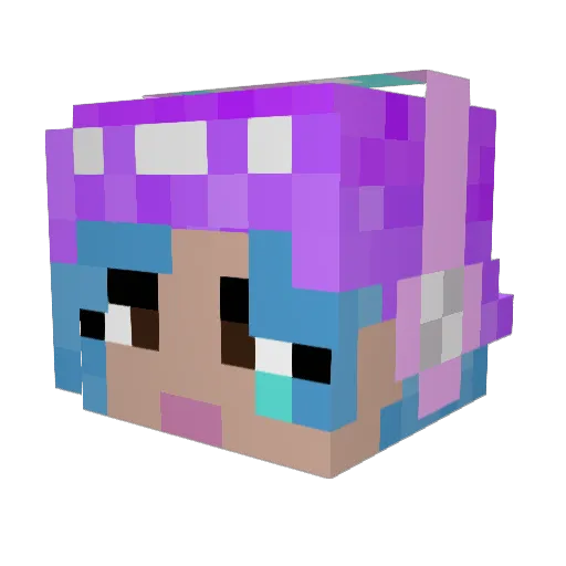 karaagetako Minecraft avatar head, 3D render
