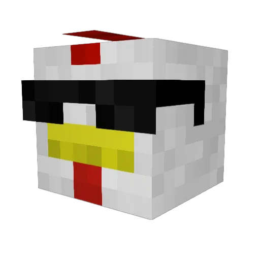 karak0s Minecraft avatar head, 3D render