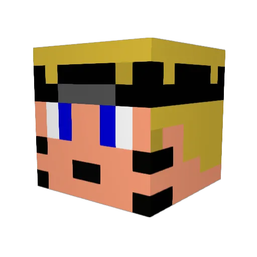 karam777 Minecraft avatar head, 3D render