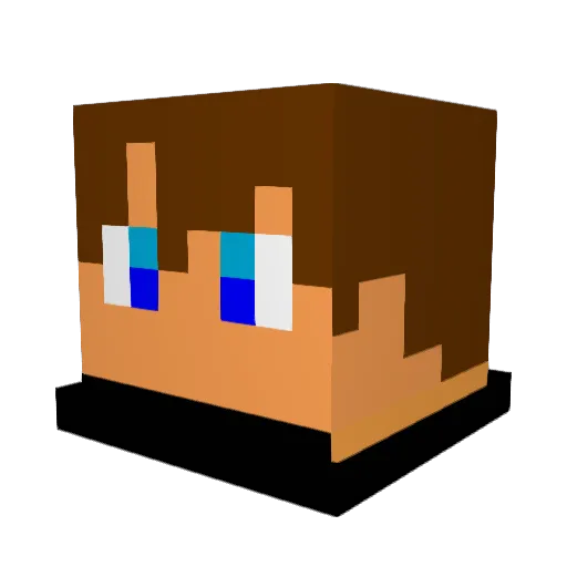 karamel25 Minecraft avatar head, 3D render