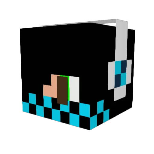 karamster Minecraft avatar head, 3D render