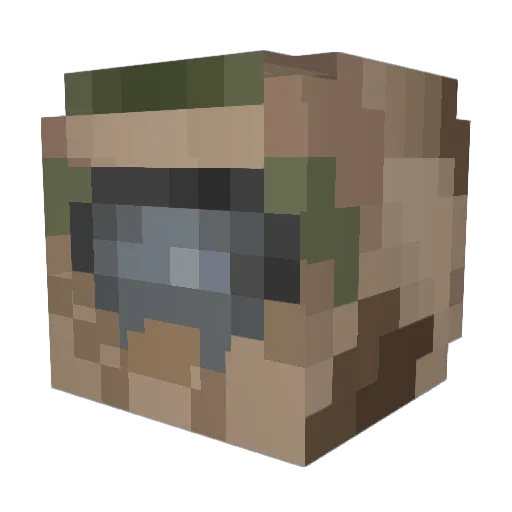 karanzera Minecraft avatar head, 3D render