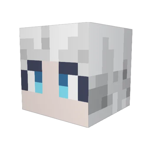 karasuhana Minecraft avatar head, 3D render
