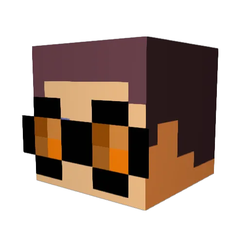 karbex Minecraft avatar head, 3D render