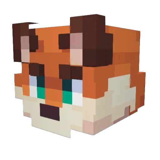 karesok Minecraft avatar head, 3D render