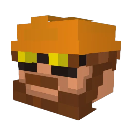 karetaaa Minecraft avatar head, 3D render