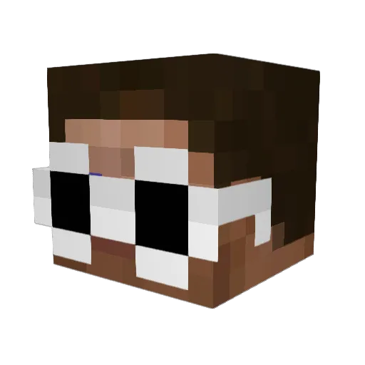 kareyes Minecraft avatar head, 3D render