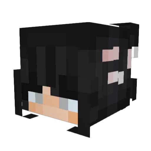 karinq Minecraft avatar head, 3D render