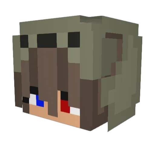 karipon Minecraft avatar head, 3D render