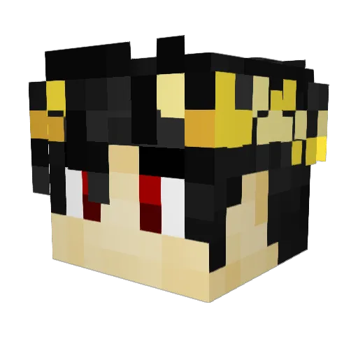 karito0O Minecraft avatar head, 3D render