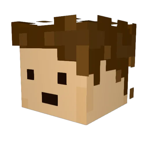 karlffs Minecraft avatar head, 3D render