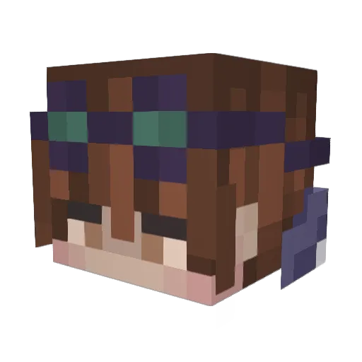karlispogers Minecraft avatar head, 3D render