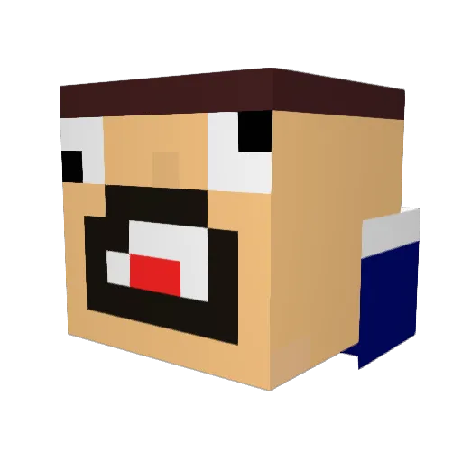 karlos1233 Minecraft avatar head, 3D render