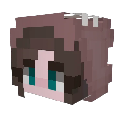 karlycloud Minecraft avatar head, 3D render