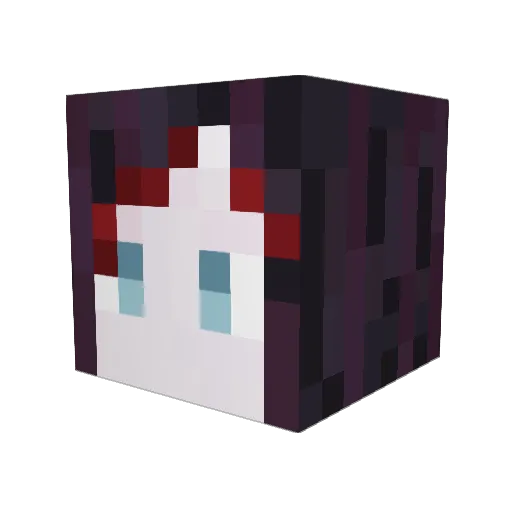 karpqueen Minecraft avatar head, 3D render