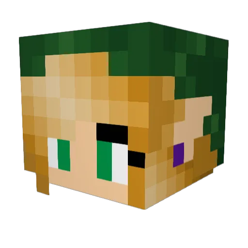karrocheer Minecraft avatar head, 3D render
