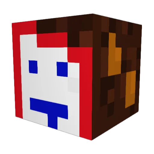 kartentrick Minecraft avatar head, 3D render