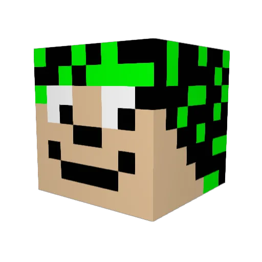 karting89 Minecraft avatar head, 3D render