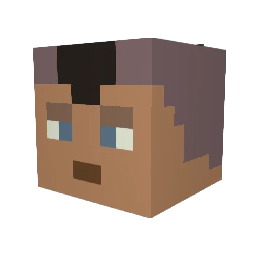 kartios Minecraft avatar head, 3D render