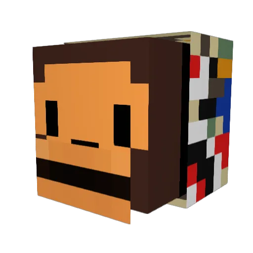 kartofl Minecraft avatar head, 3D render