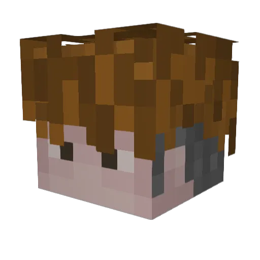 karubiin Minecraft avatar head, 3D render