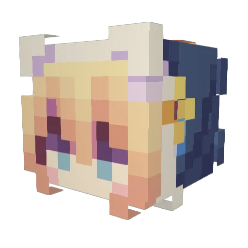 karucher Minecraft avatar head, 3D render