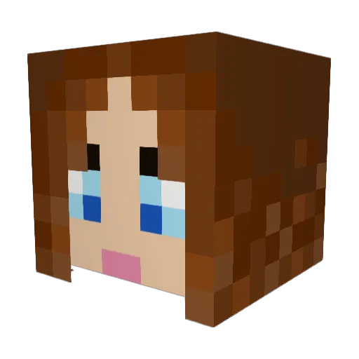 karuhhh Minecraft avatar head, 3D render