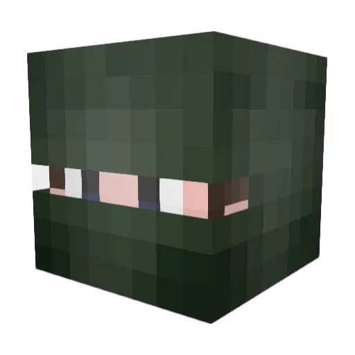 karumizawa Minecraft avatar head, 3D render