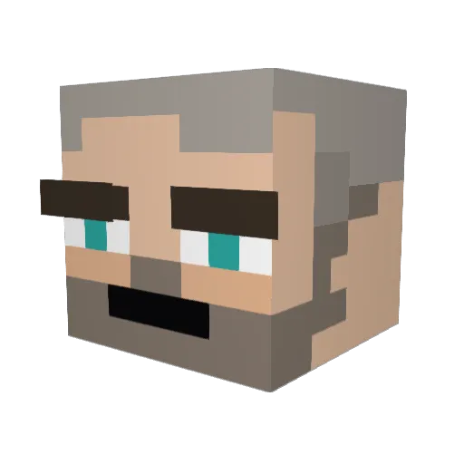 kas420 Minecraft avatar head, 3D render