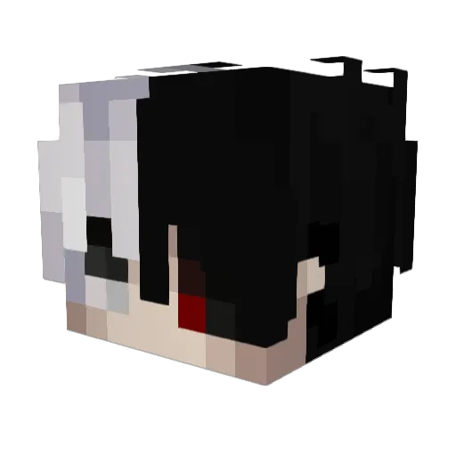 kasWRLD Minecraft avatar head, 3D render