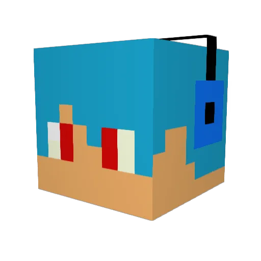 kasai1124 Minecraft avatar head, 3D render