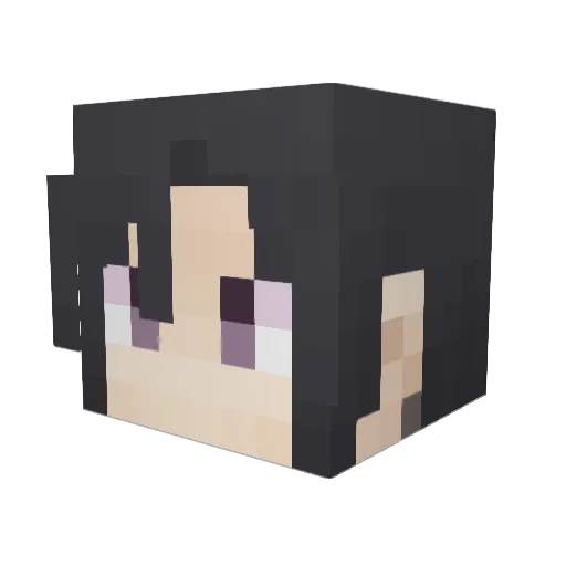 kasainico Minecraft avatar head, 3D render