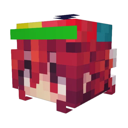 kasanetetoes Minecraft avatar head, 3D render