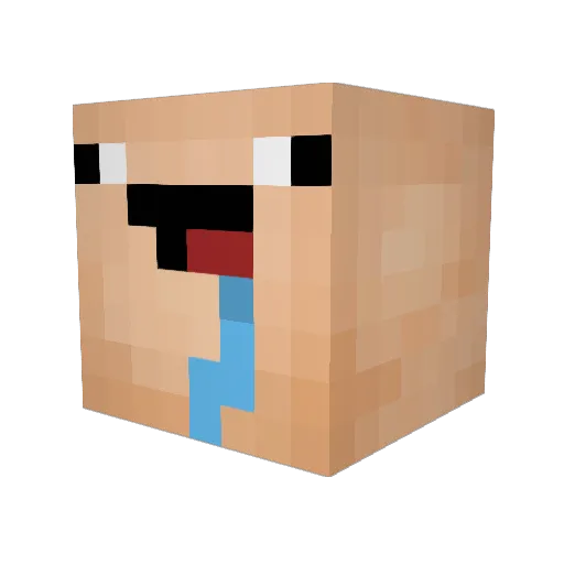 kasflashy Minecraft avatar head, 3D render