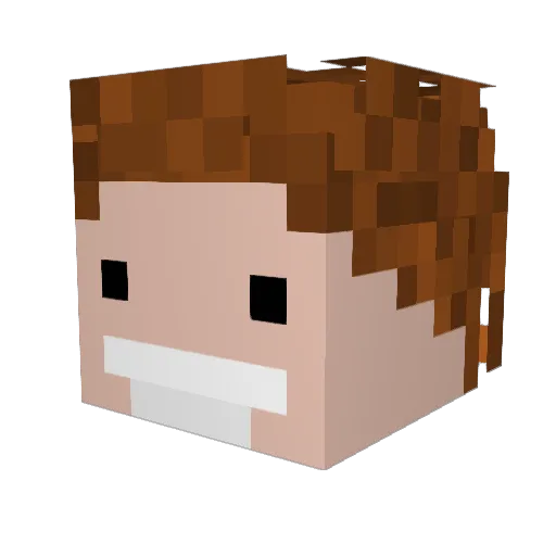 kashadashlash Minecraft avatar head, 3D render