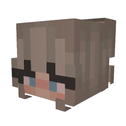 kasheww Minecraft avatar head, 3D render