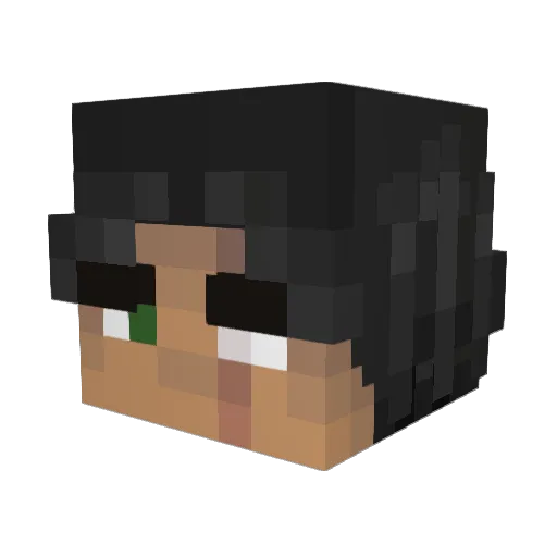 kashoob Minecraft avatar head, 3D render