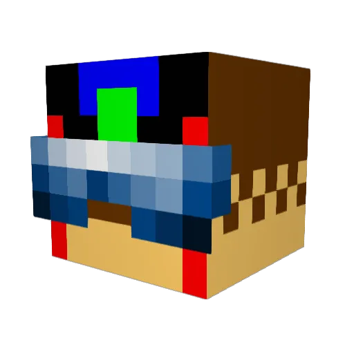 kasielas Minecraft avatar head, 3D render
