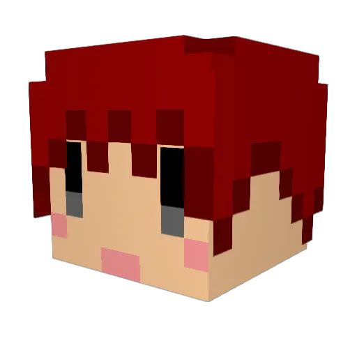 kaskabian Minecraft avatar head, 3D render