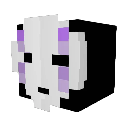 kaskets Minecraft avatar head, 3D render